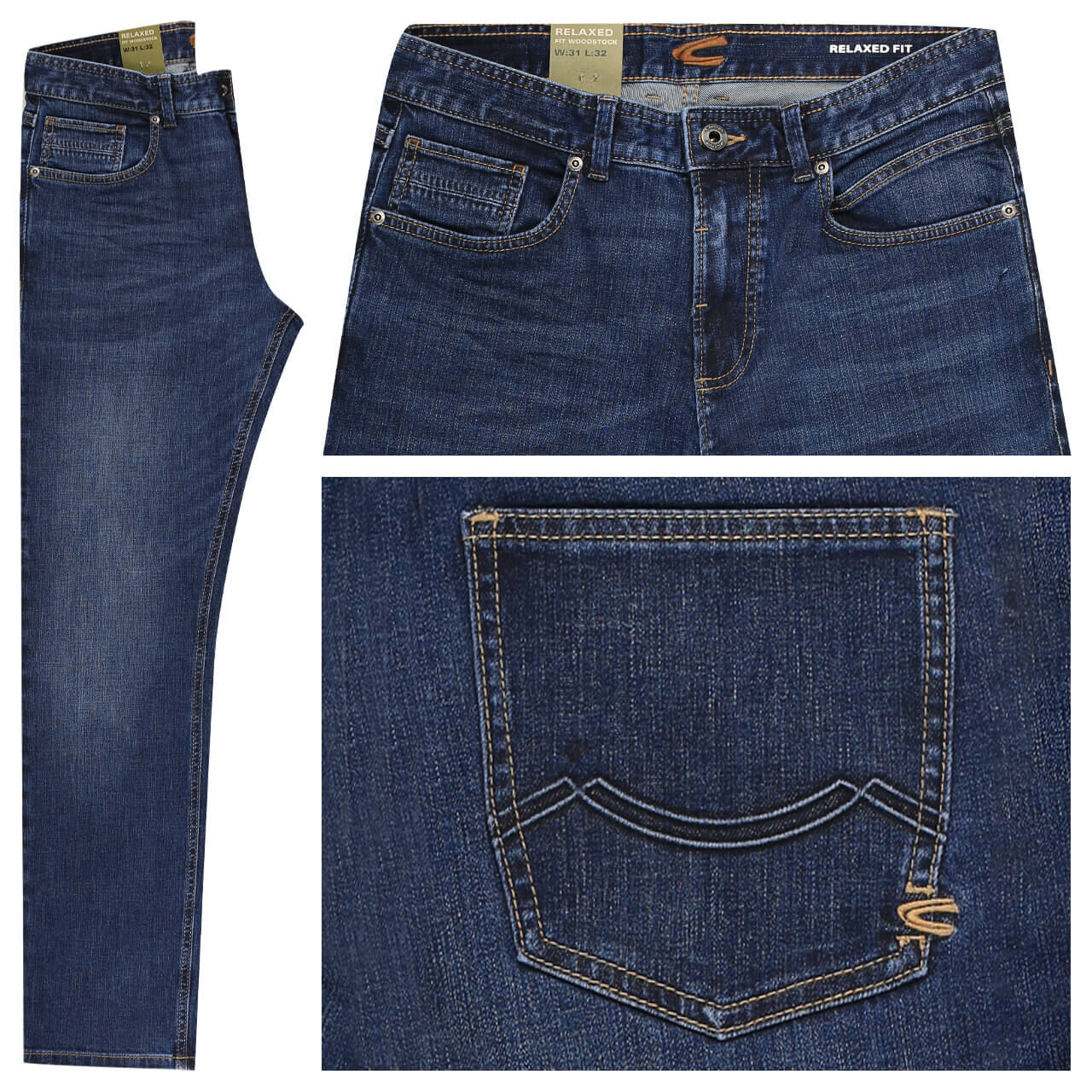 camel-active-jeans-woodstock-blau-45 Camel active Jeans Woodstock für Herren in Dunkelblau verwaschen, FarbNr.: 45