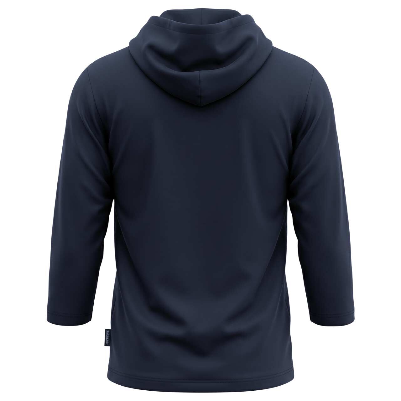 Damen 3/4 Arm Hoodie Sweatshirt Mix von Cecil in Dunkelblau mit Print, Rückansicht