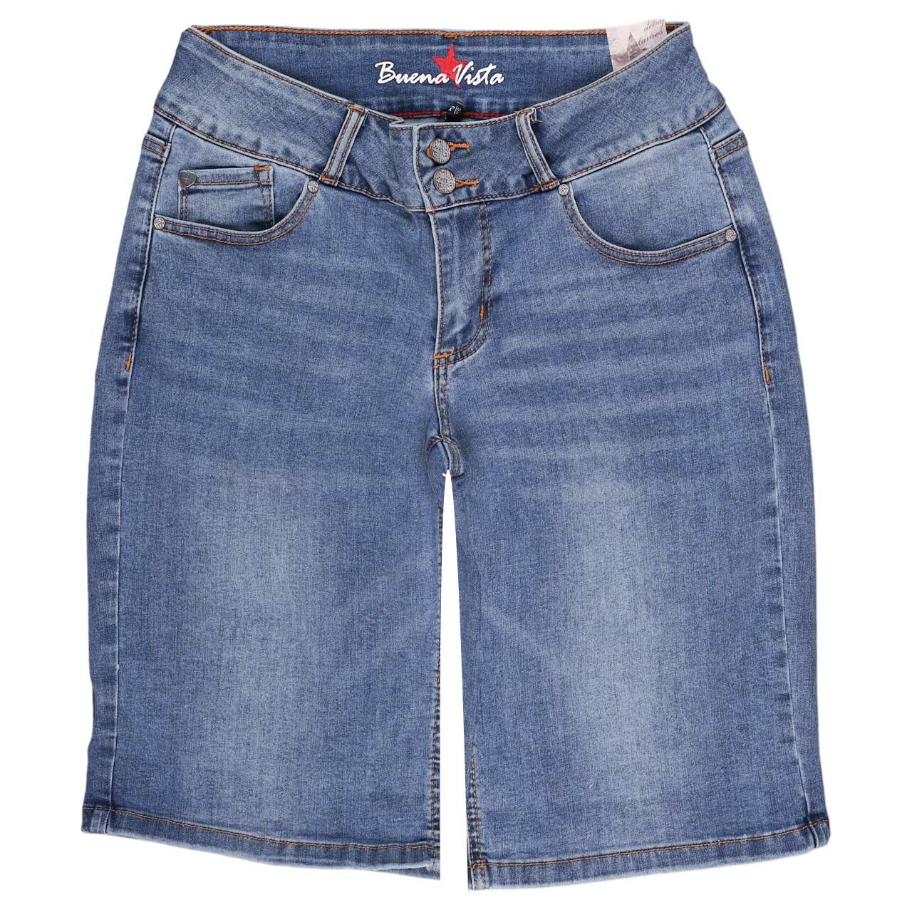 Buena Vista Tummyless-Short Stretch Denim Jeans bright denim