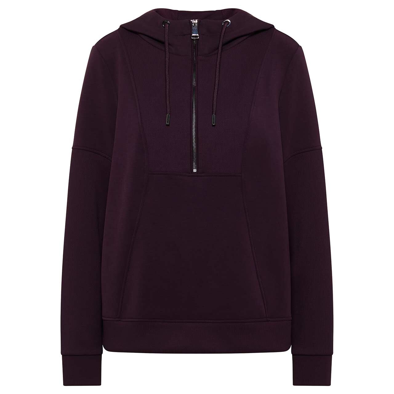 Cecil Damen Hoodie Sweatshirt Troyer eggplant red