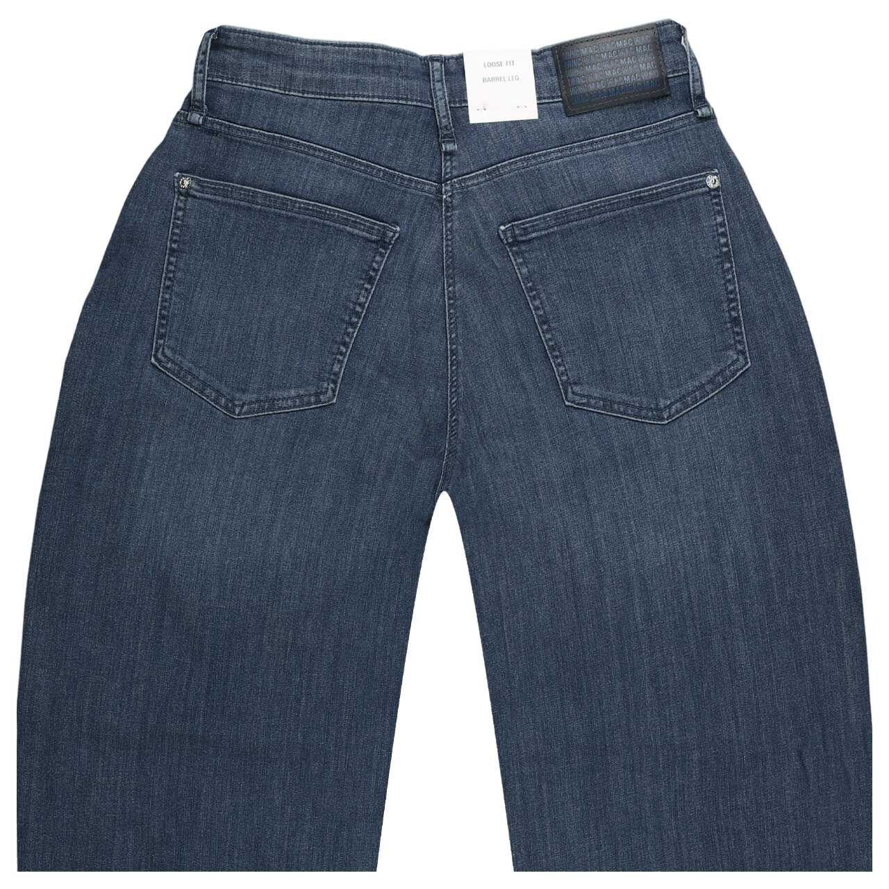 Damen 7/8 Jeans Danni von MAC in Blau angewaschen, detaillierte Rückansicht