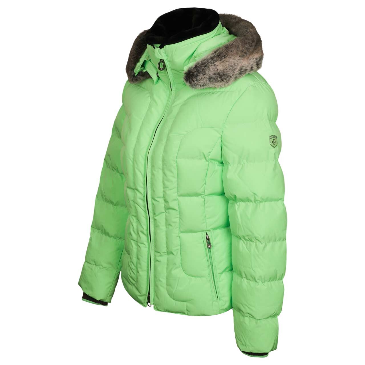 Damen Jacke Astoria Short von Wellensteyn in Neongrün, Seitenansicht