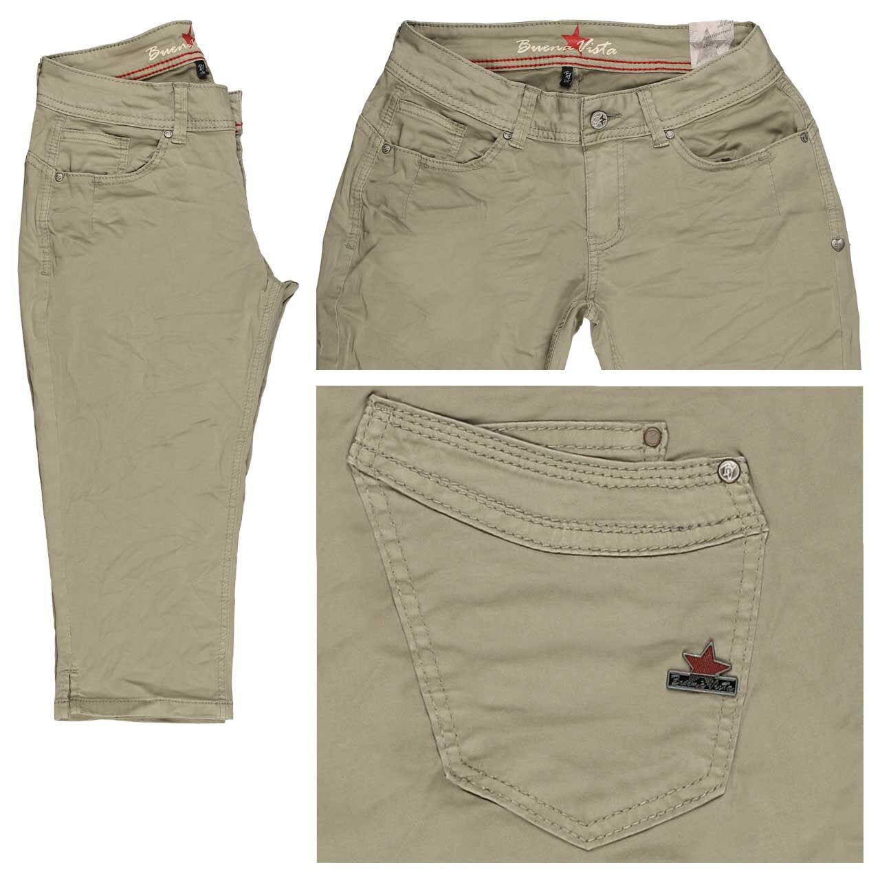 Buena Vista Malibu-Zip Capri Stretch Twill Baumwollhose aloe Buena Vista Malibu-Zip Capri Stretch Twill Baumwollhose aloe