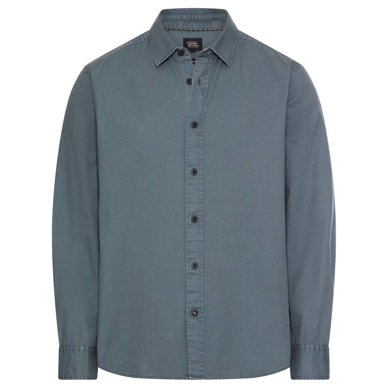 Camel active Herren Langarm Hemd tinted blue