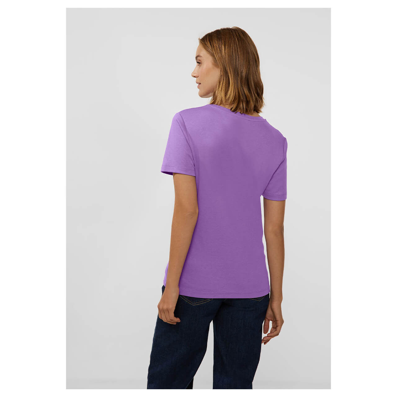 Street One Basic Interlock T-Shirt lupine lilac