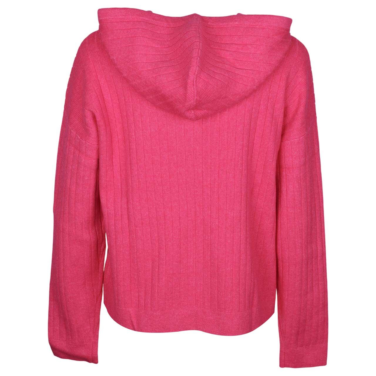 Damen Hoodie Pullover Cosy Ribbed von Cecil in Pink meliert, Rückansicht