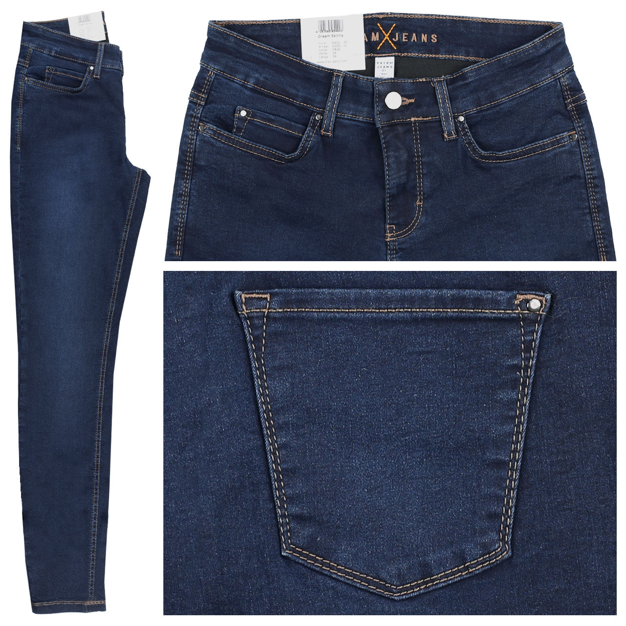 MAC Jeans Dream Skinny für Damen in Dunkelblau, FarbNr.: D826 MAC Jeans Dream Skinny für Damen in Dunkelblau, FarbNr.: D826