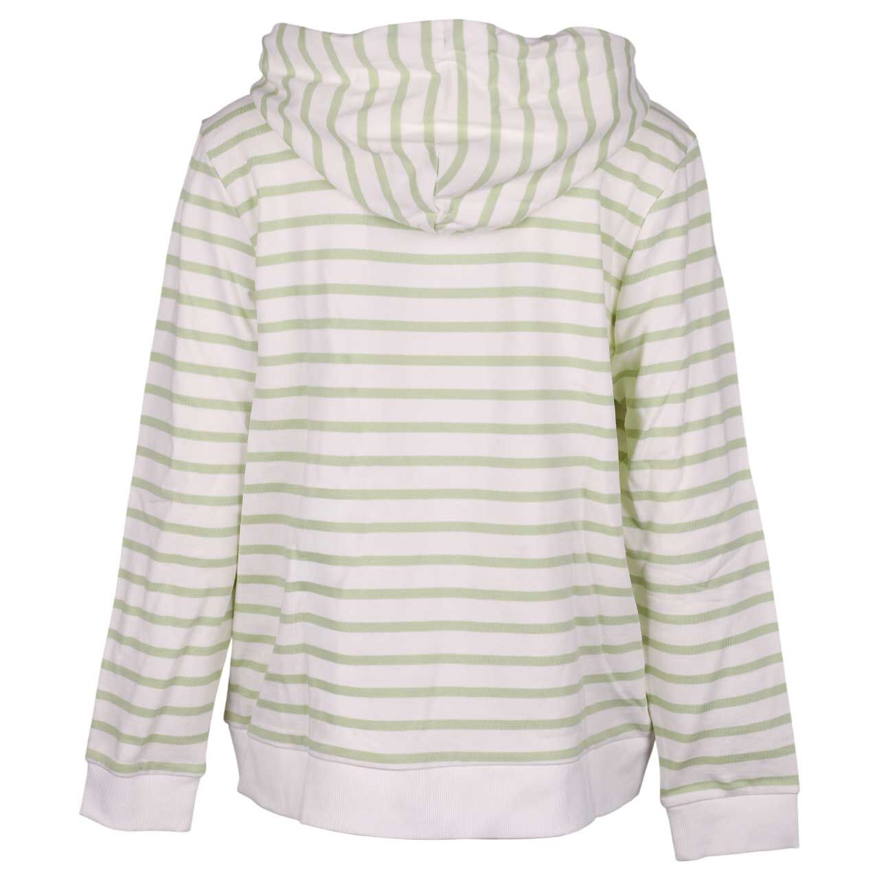 Damen Hoodie Shirtjacke Striped von Cecil in Hellgrün gestreift, Rückansicht