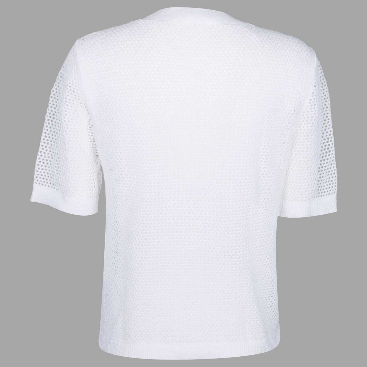 Damen Kurzarm Pullover von s.Oliver in Weiß, Rückansicht