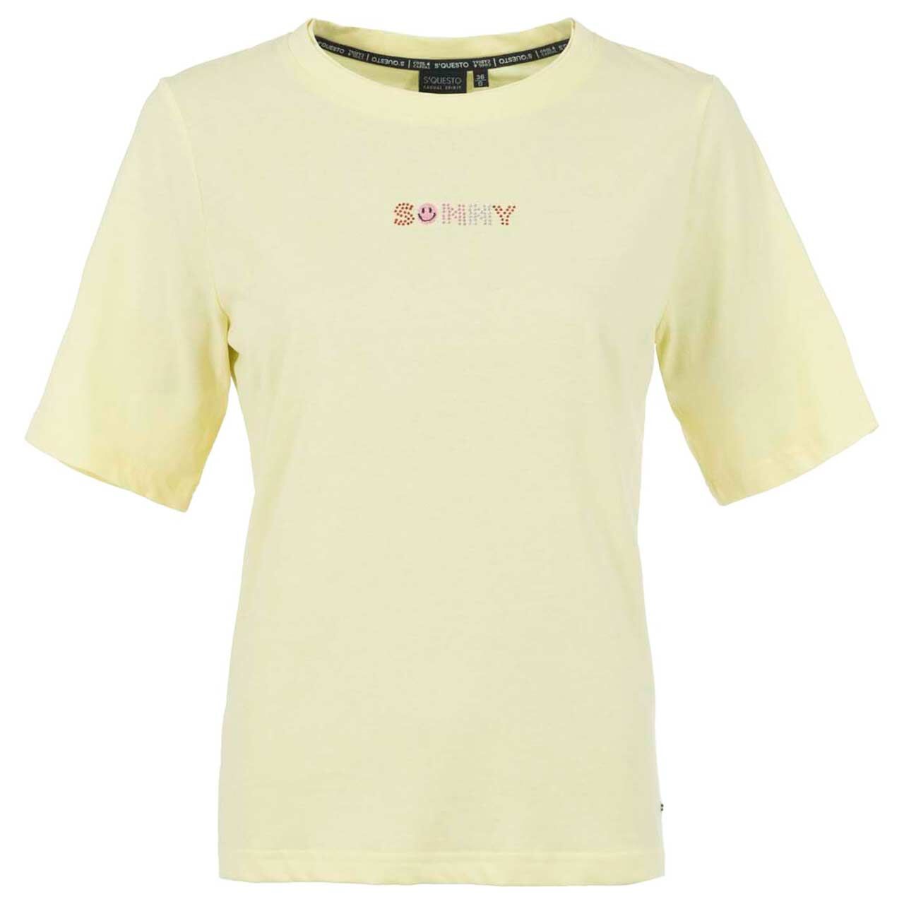 Soquesto Damen T-Shirt sunny light yellow