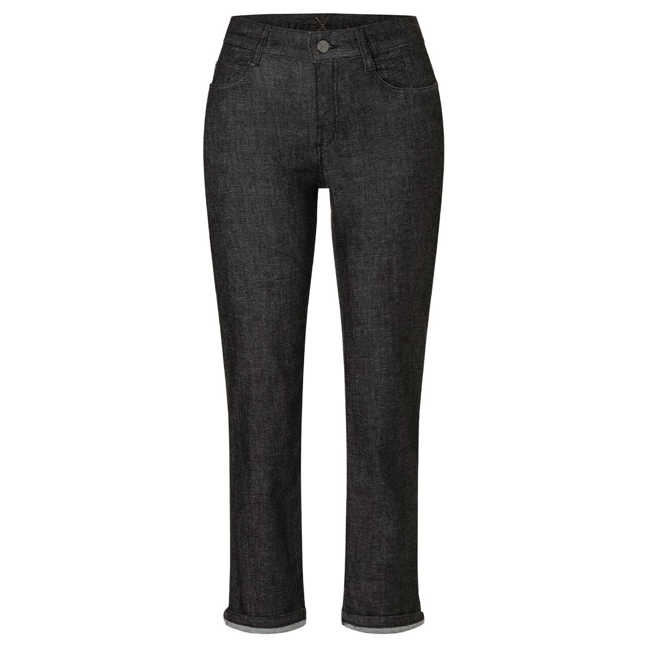 MAC Dream Cropped Ankle Jeans in Schwarz, Vorderansicht