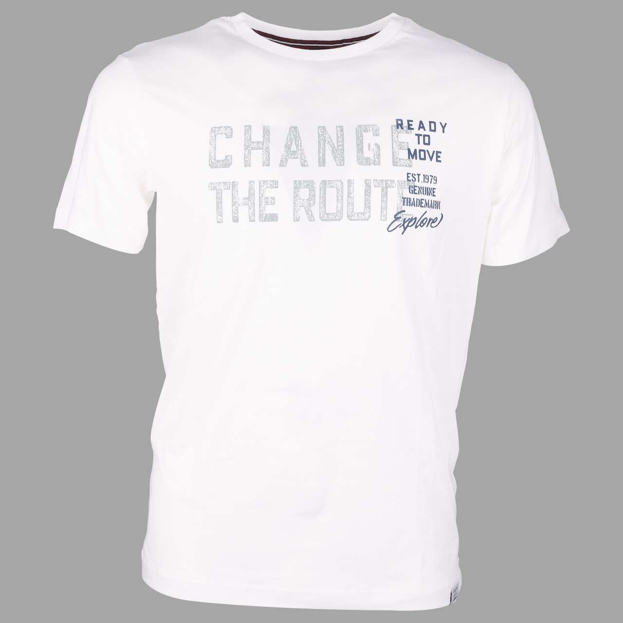 Lerros Herren T-Shirt broken white print Lerros Herren T-Shirt broken white print