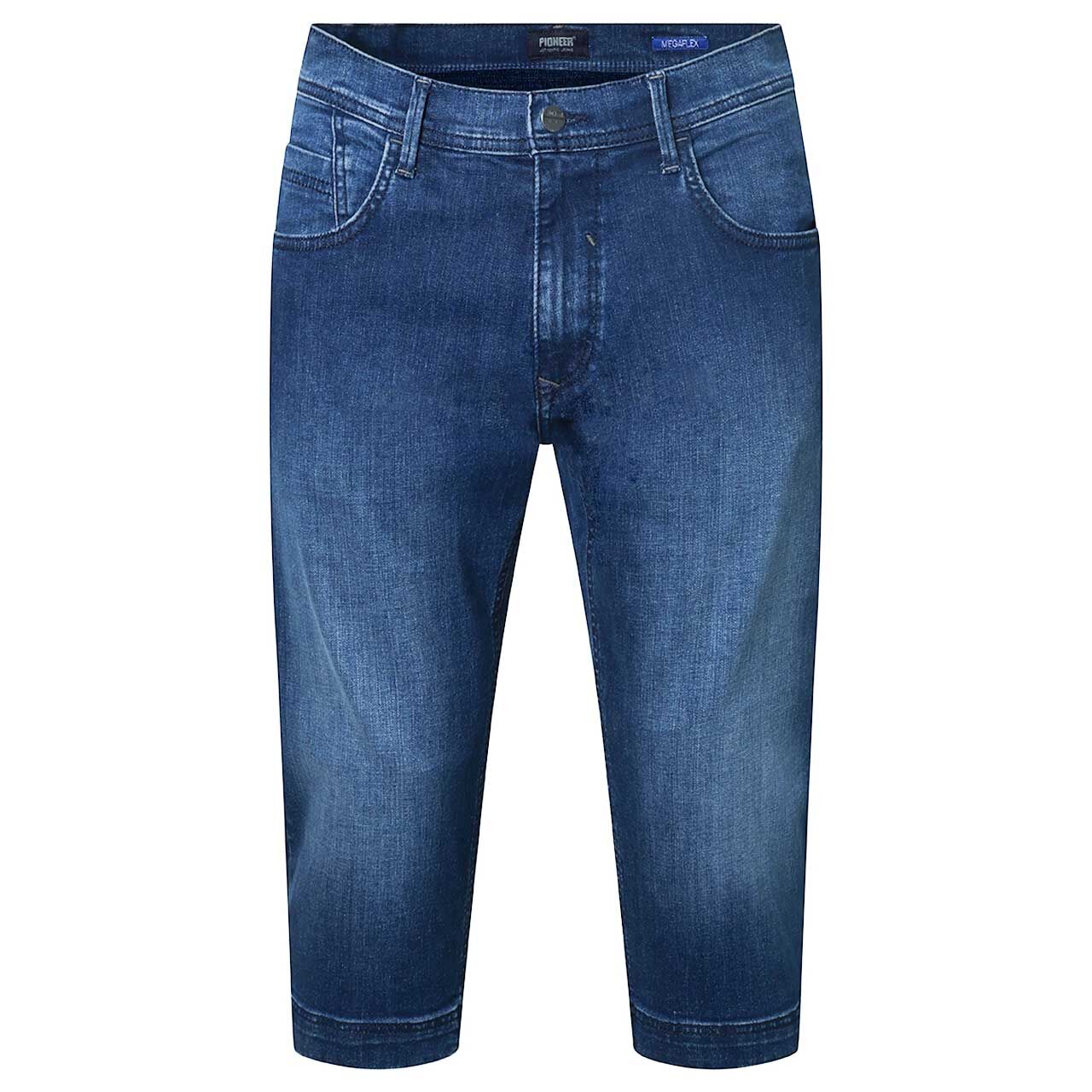 Herren 3/4 Jeans Bill Megaflex in Blau angewaschen, Vorderansicht