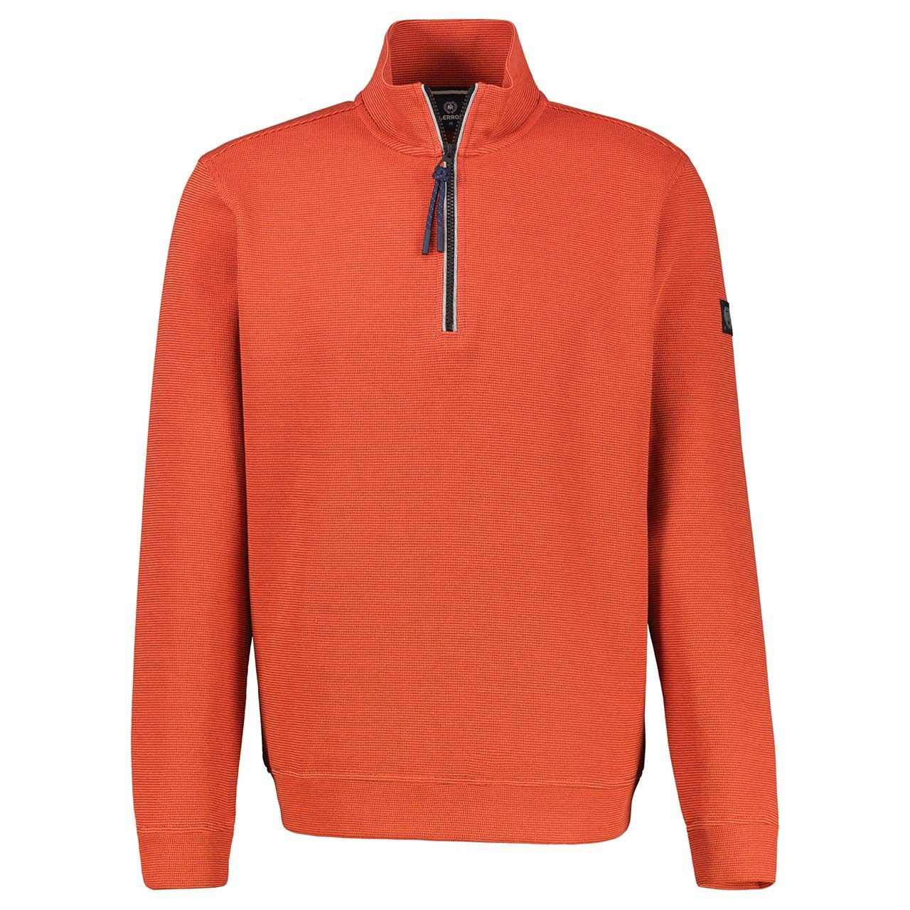 Lerros Herren Sweatshirt Troyer vivid red