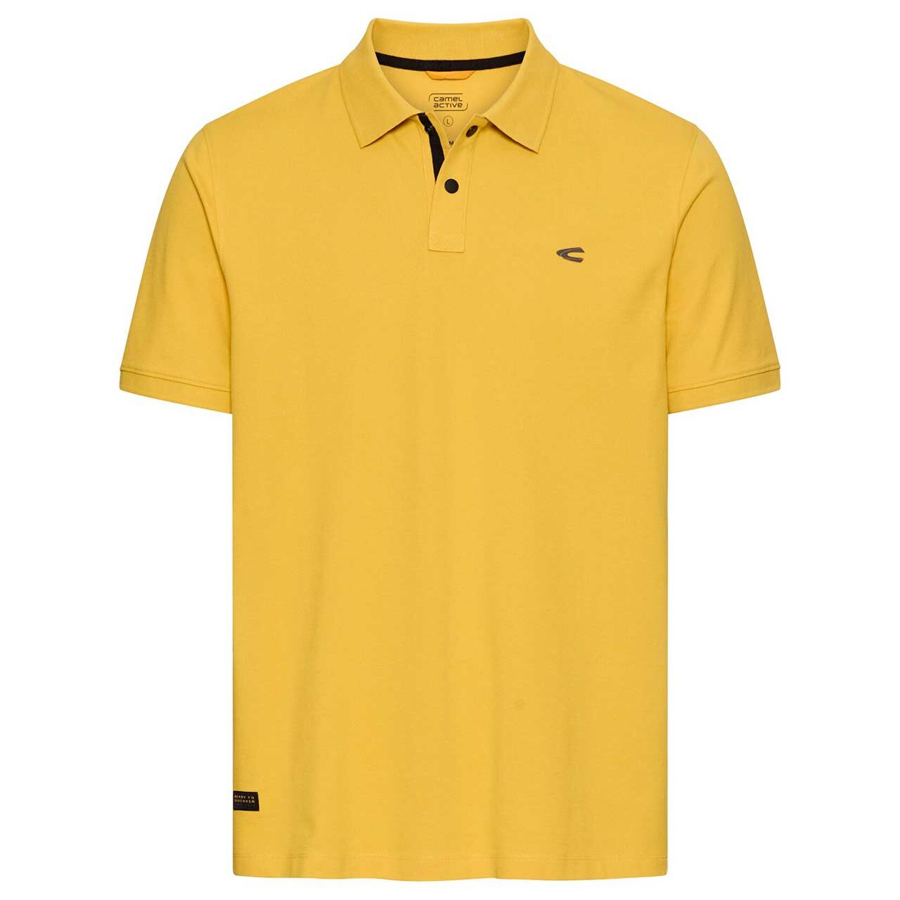 Camel active Herren Piqué Poloshirt sun yellow