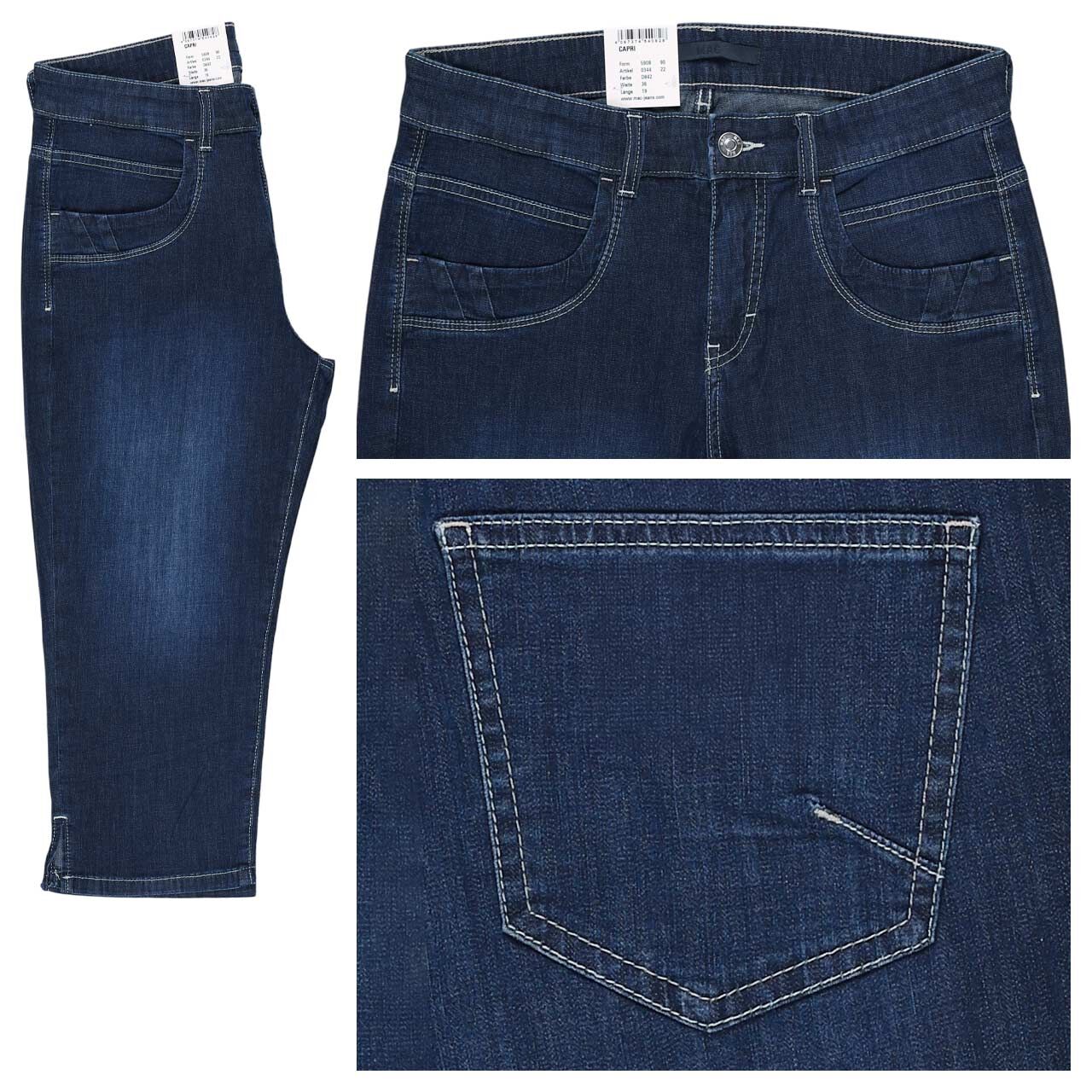 MAC Capri 3/4 Jeans dark blue basic used