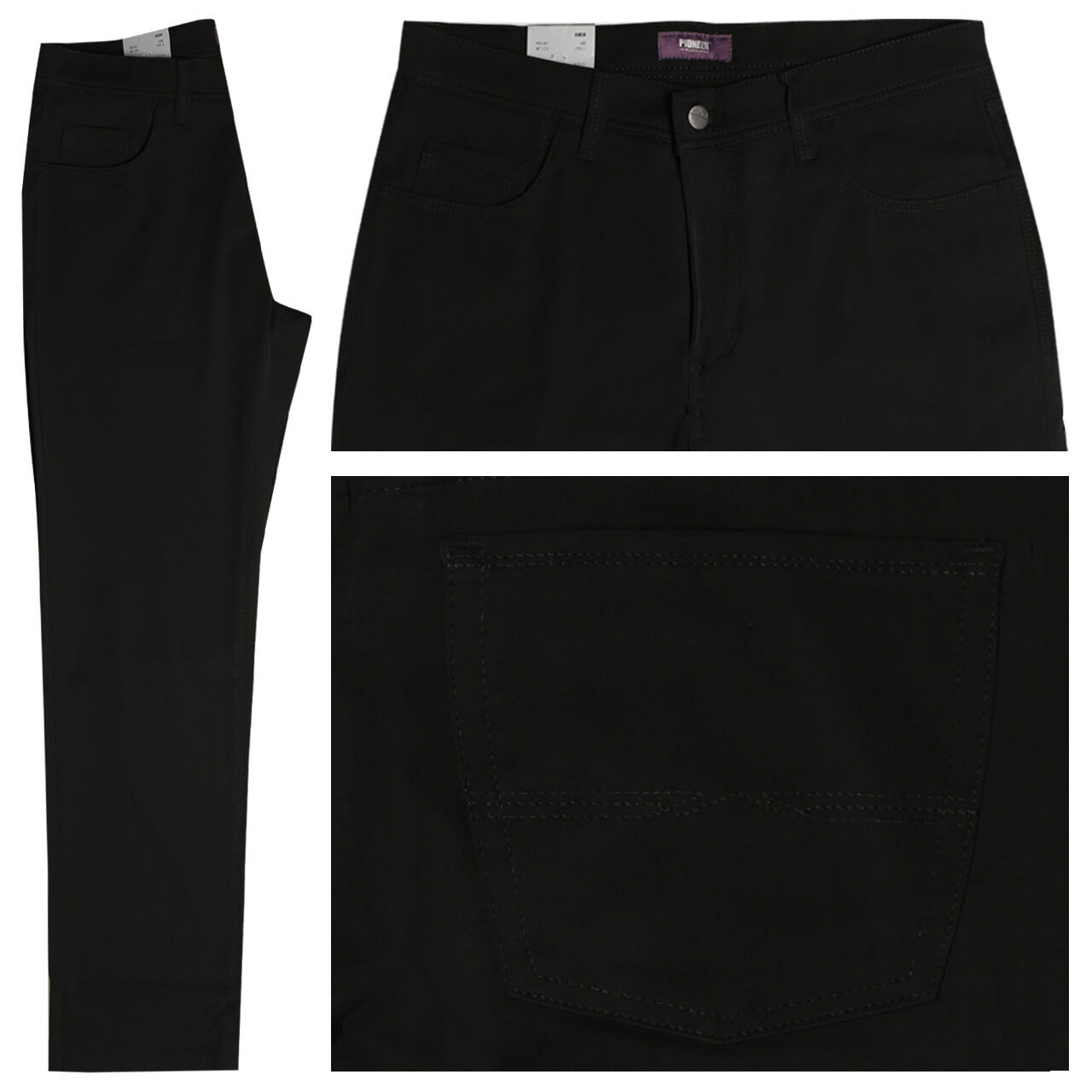 pioneer-jeans-rando-black-11-ansicht Pioneer Rando Ceramica Hose für Herren in Schwarz, FarbNr.: 11 / 9000