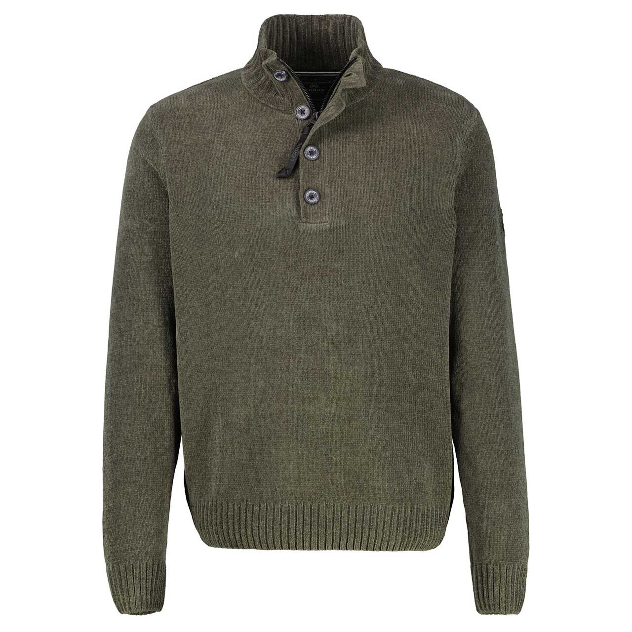 Lerros Herren Pullover Troyer Chenille Knit nordic olive