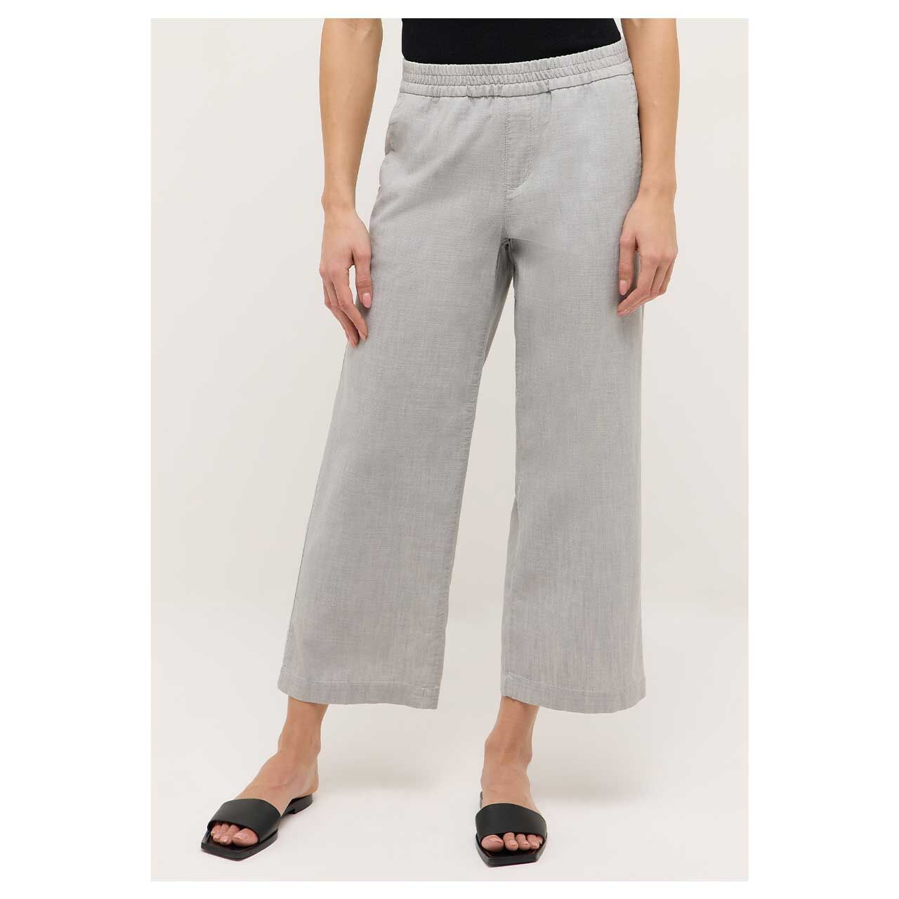 Damen Linn Jump 7/8 Baumwollhose in Hellgrau, Vorderansicht Model