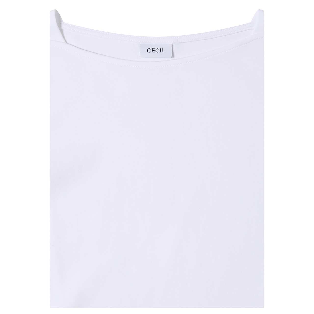 Cecil Damen 3/4 Arm Shirt Basic Boatneck soft white