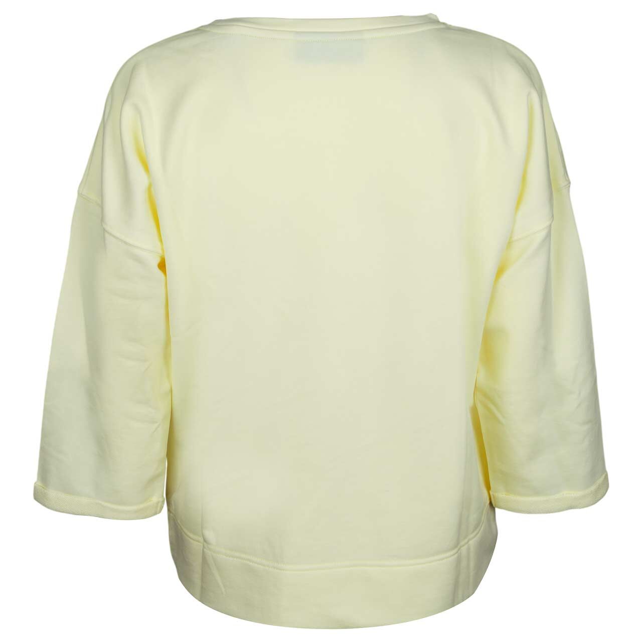 Damen 3/4 Arm Sweatshirt Zoey von Elbsand in Gelb mit Print, Rückansicht