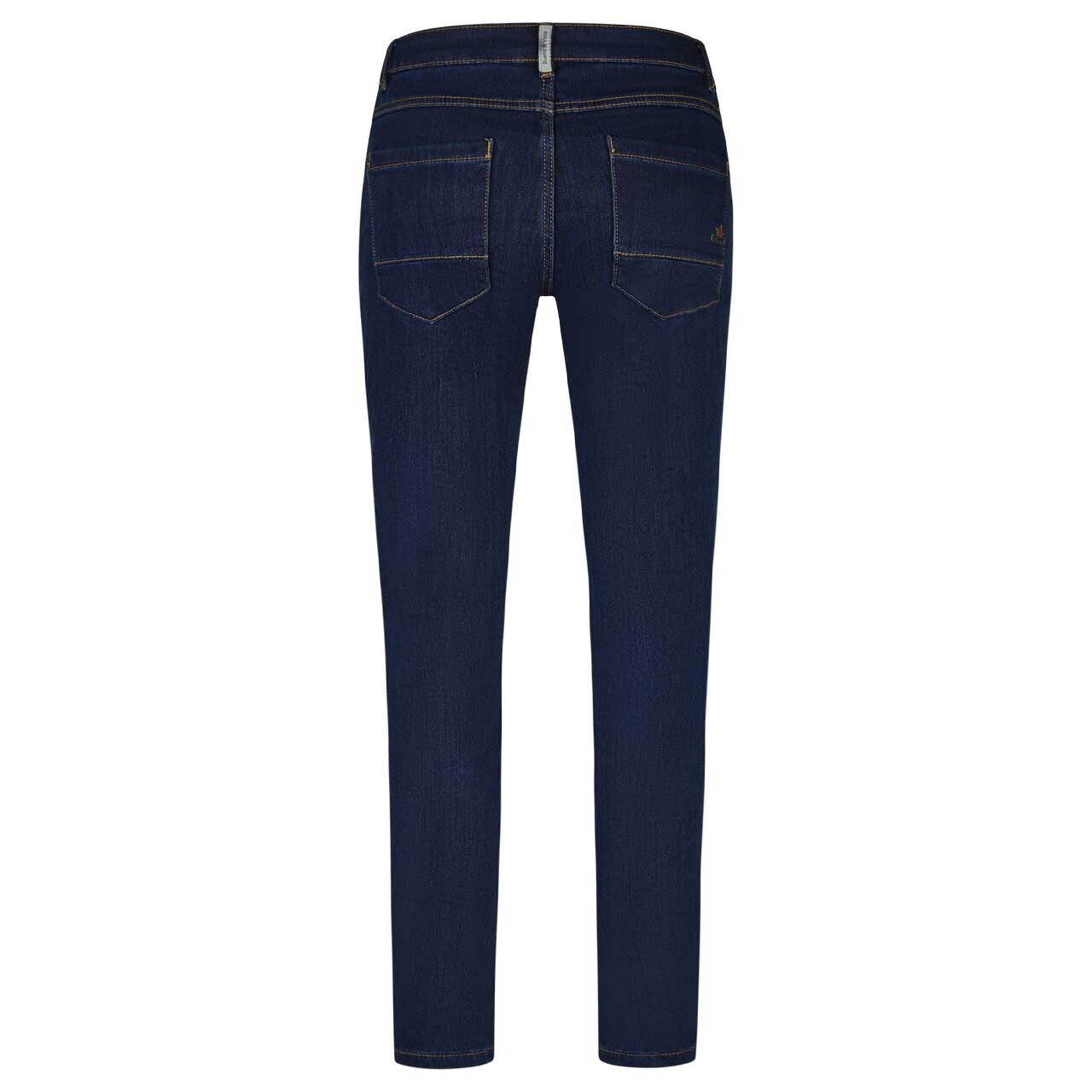 Damen Ankle Jeans Anna C Cropped Soft Warming von Buena Vista in Dunkelblau angewaschen, Rückansicht