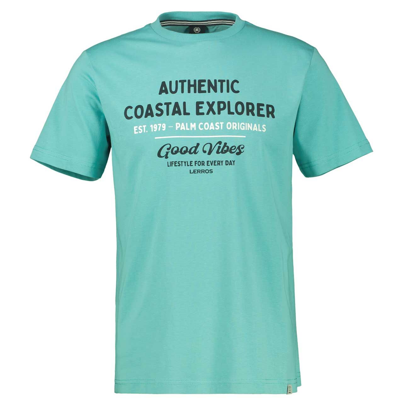 Lerros Herren T-Shirt reef blue printed