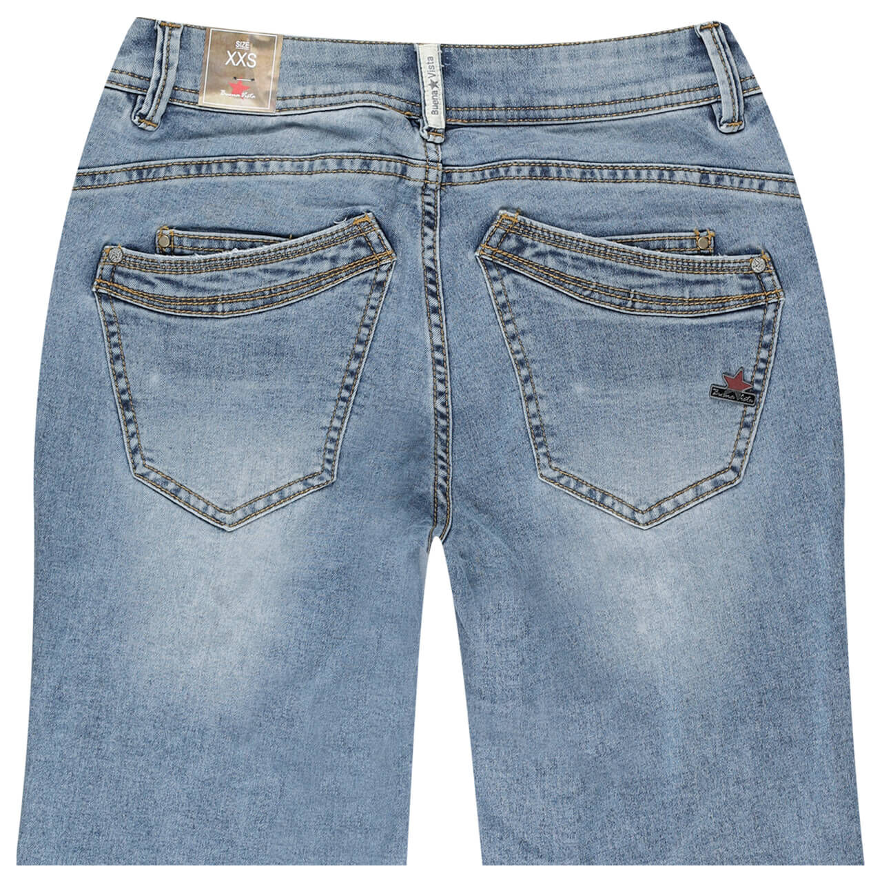 Buena Vista Malibu-Short Stretch Denim Jeans light stone blue