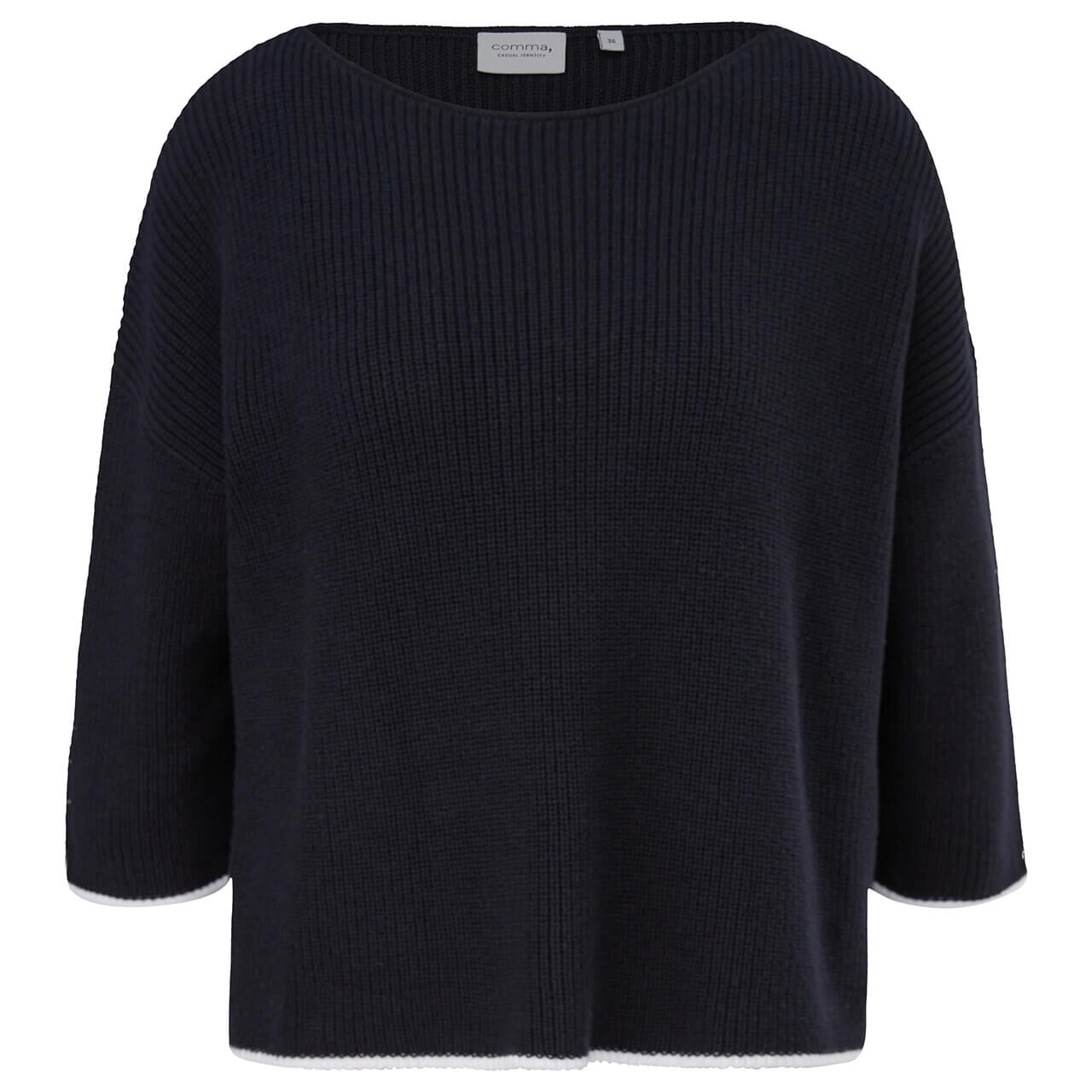 Comma Damen 3/4 Arm Pullover midnightblue