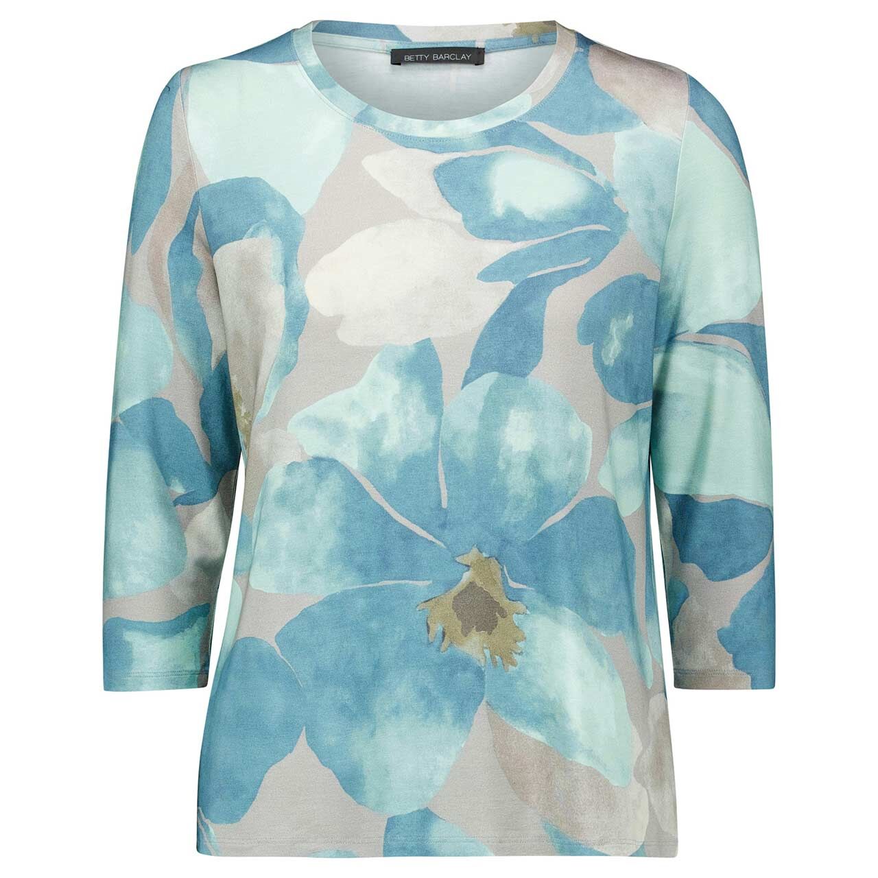 Betty Barclay 3/4 Arm Shirt petrol grey print