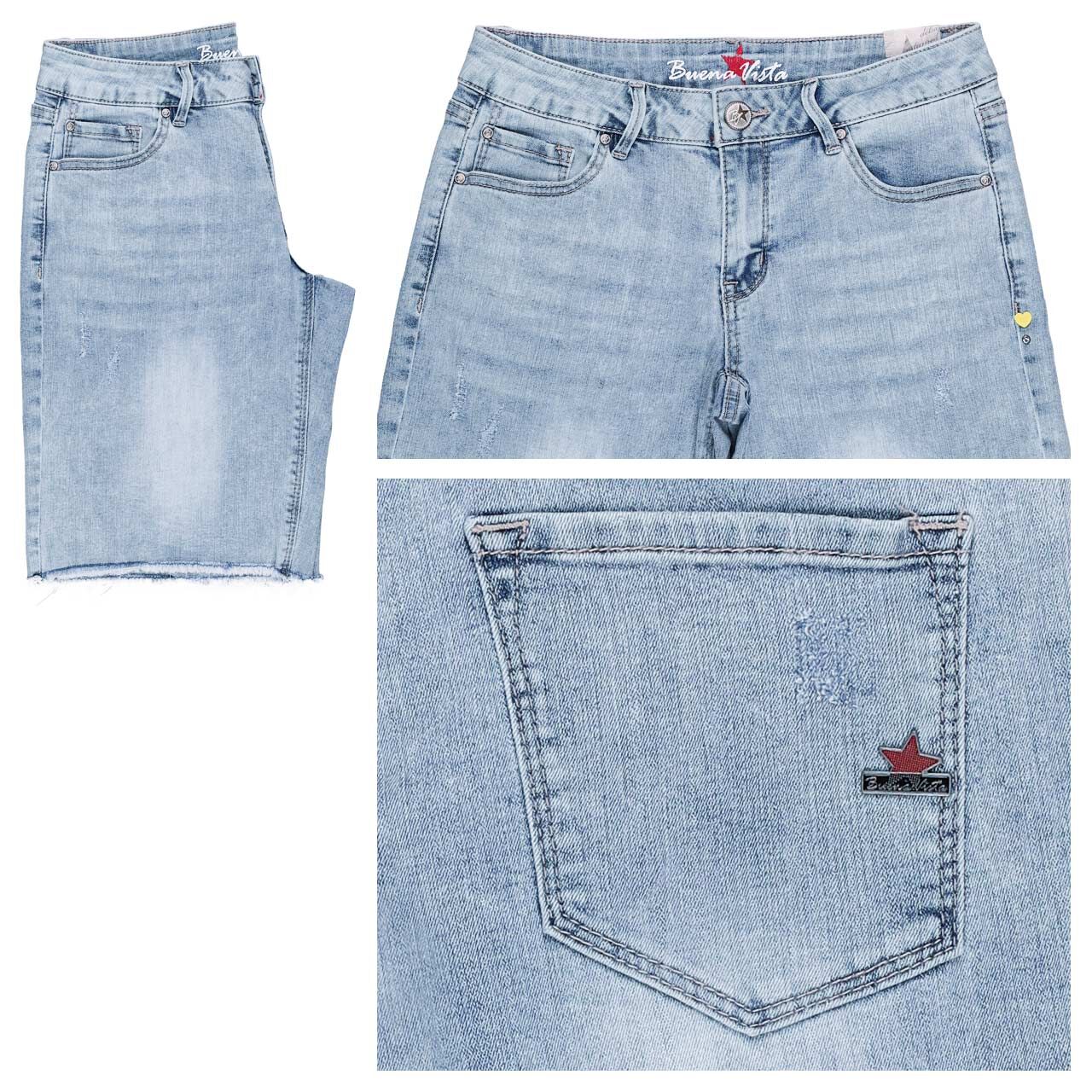 Buena Vista Italy-Short Stretch Denim Jeans light roughed