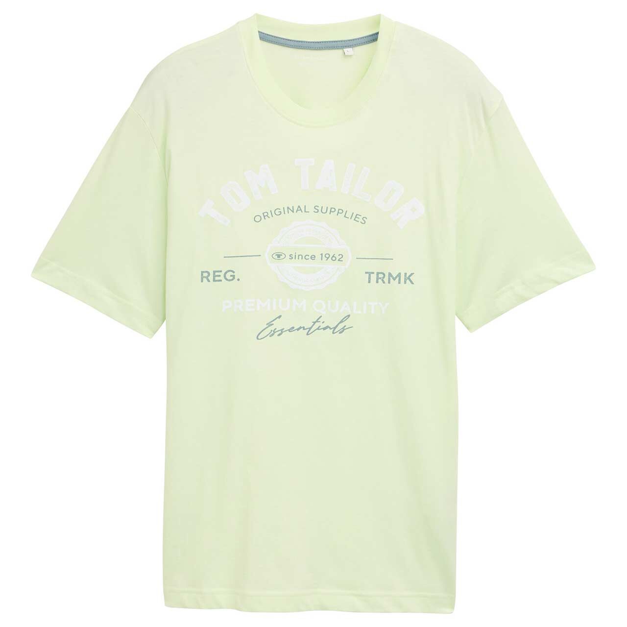 Tom Tailor Herren T-Shirt lime cream green