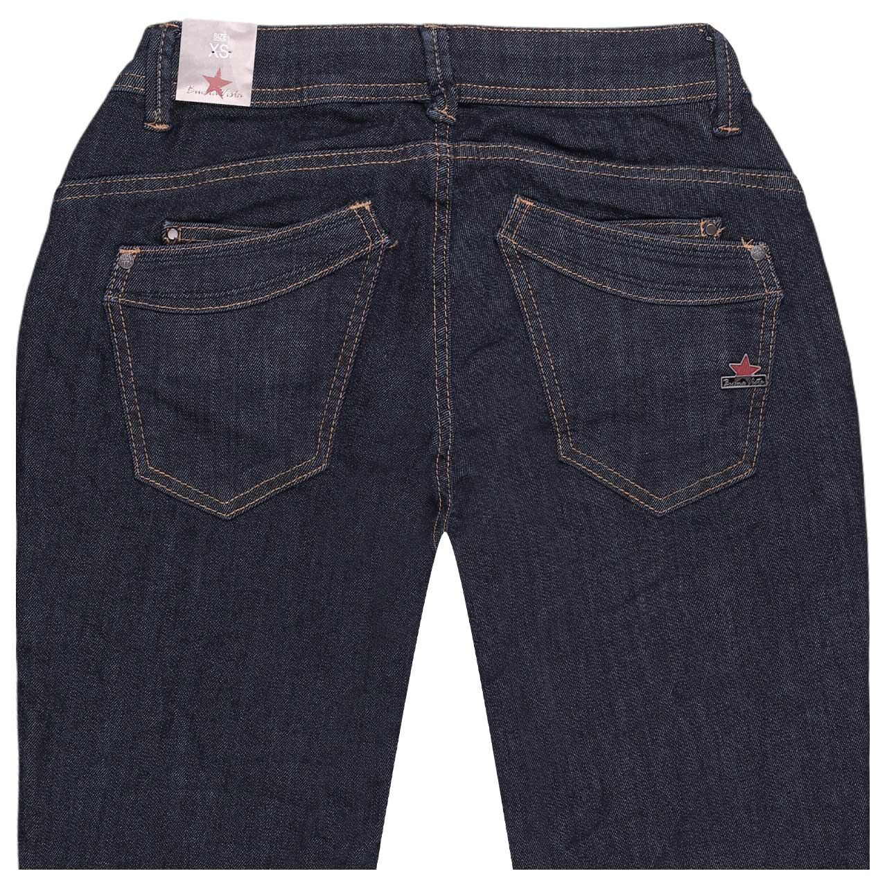 Damenjeans Malibu Stretch Denim von Buena Vista in Dunkelblau angewaschen, detaillierte Rückansicht