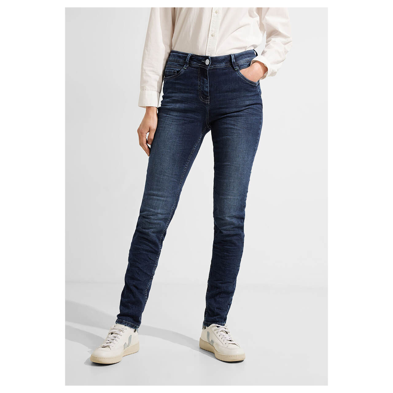 Cecil Jeans Vicky mid blue used wash