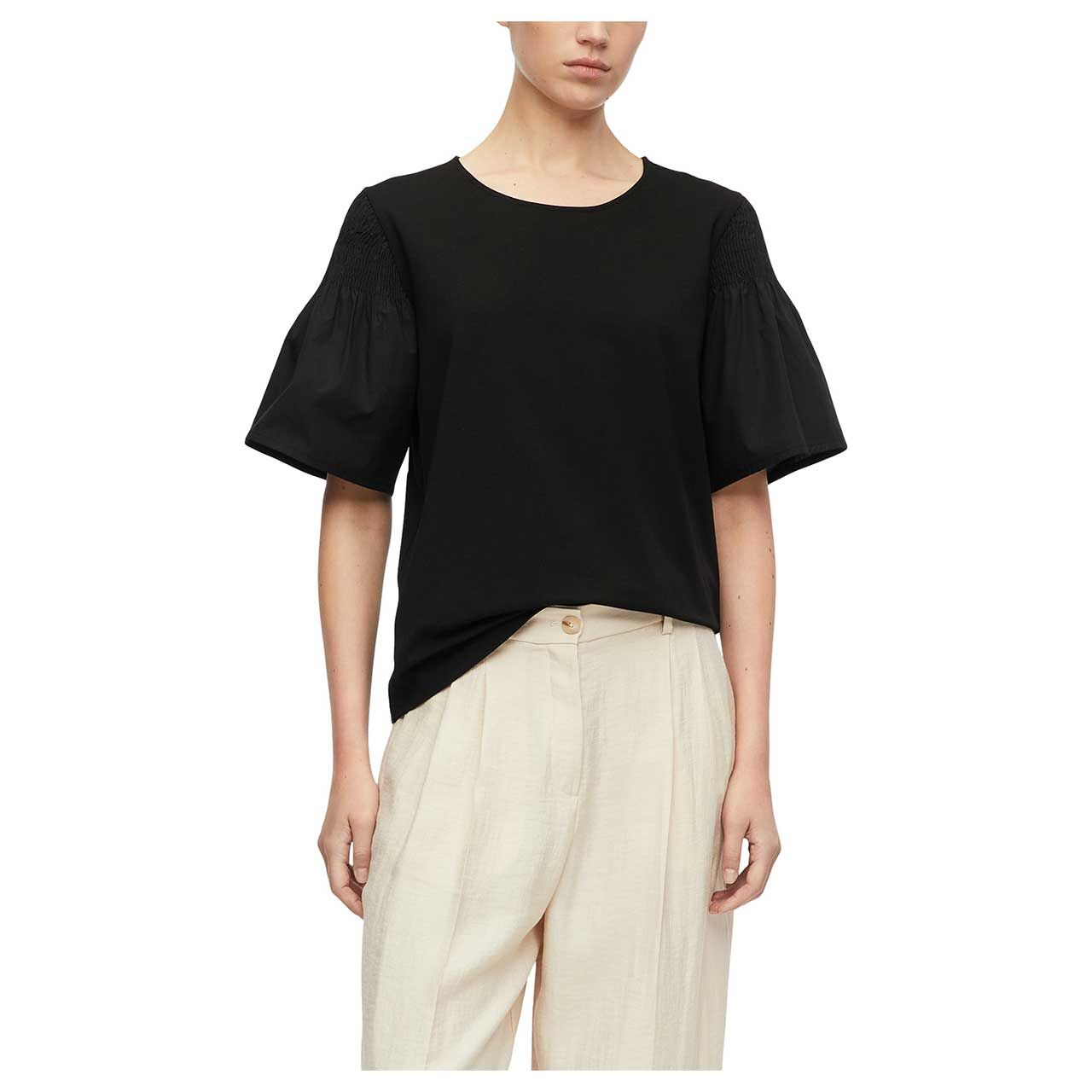 Damen T-Shirt von Comma in Schwarz, Vorderansicht Model