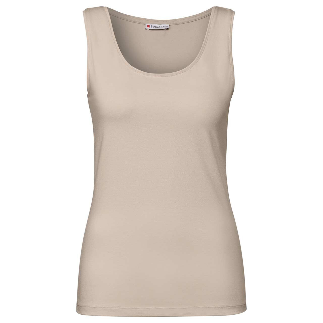 Street One Damen Top Anni cotton beige