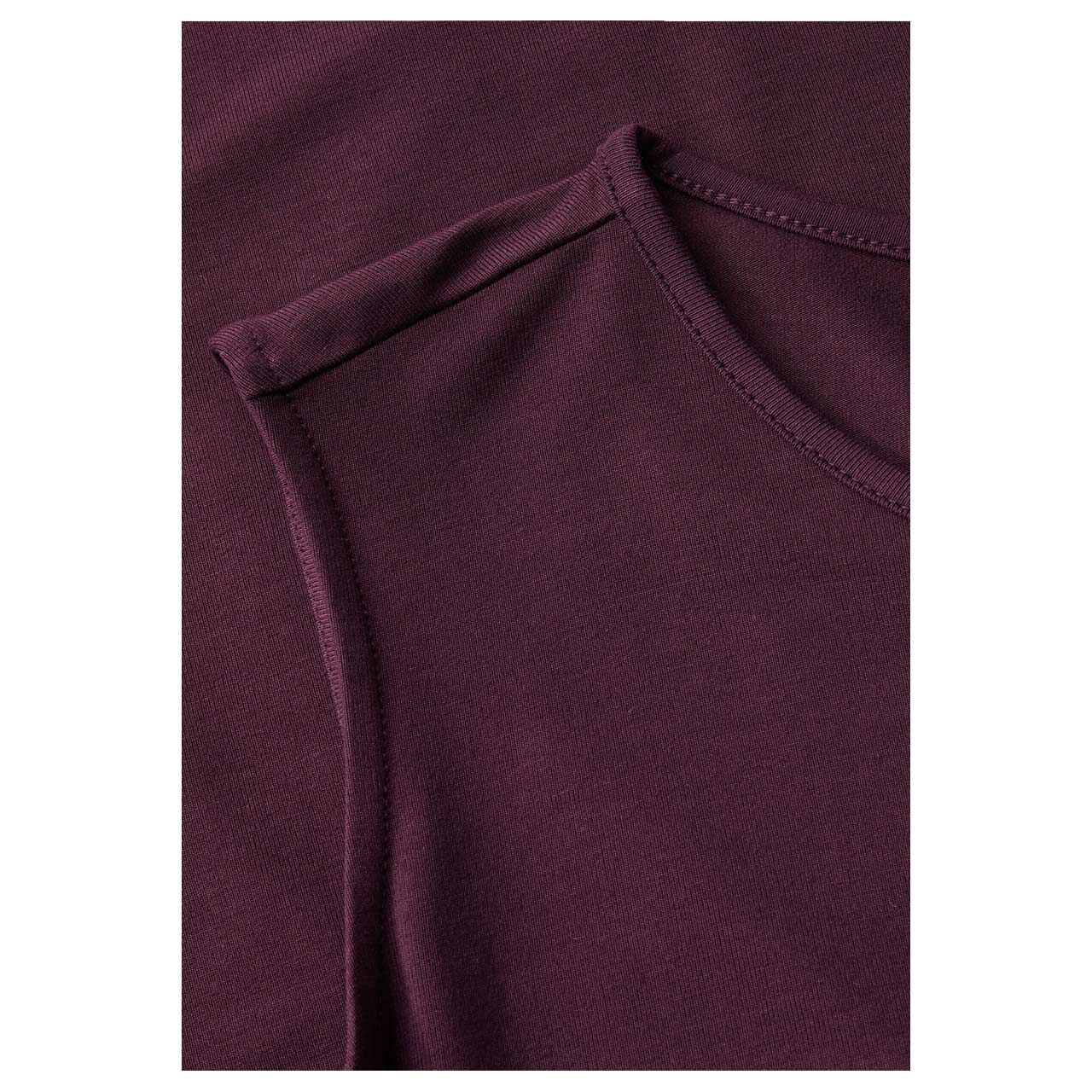 Damen Trägerkleid Solid Jersey Dress von Cecil in Burgunderrot, Detailansicht Materialqualität