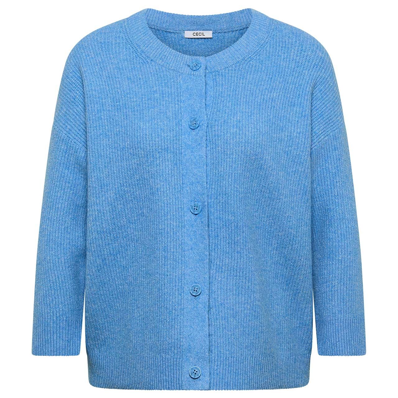 Cecil Damen Strickjacke Short Cardigan fountain blue melange