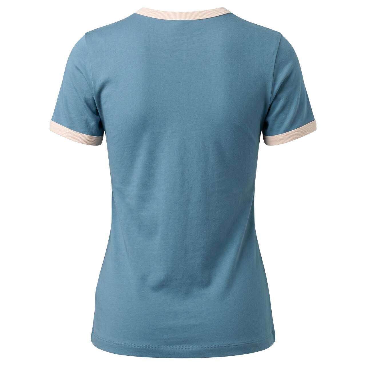 Damen T-Shirt von 24 Colours in Blau mit Print, Rückansicht