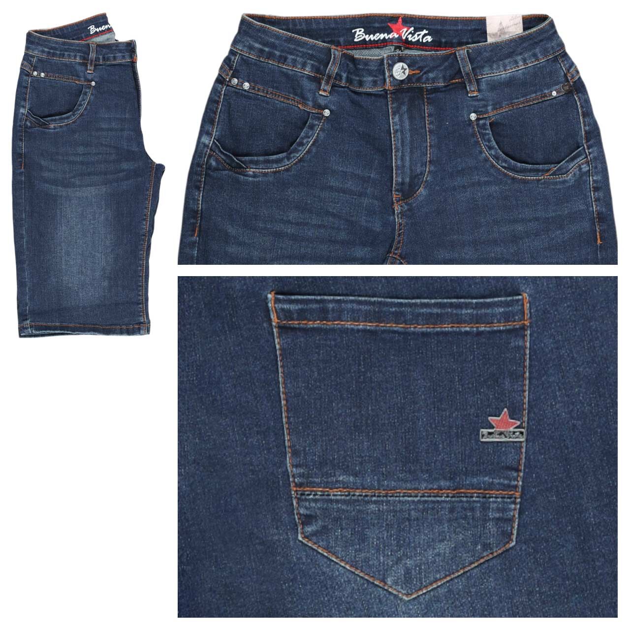 Buena Vista Anna C-Short Stretch Denim Jeans dark night