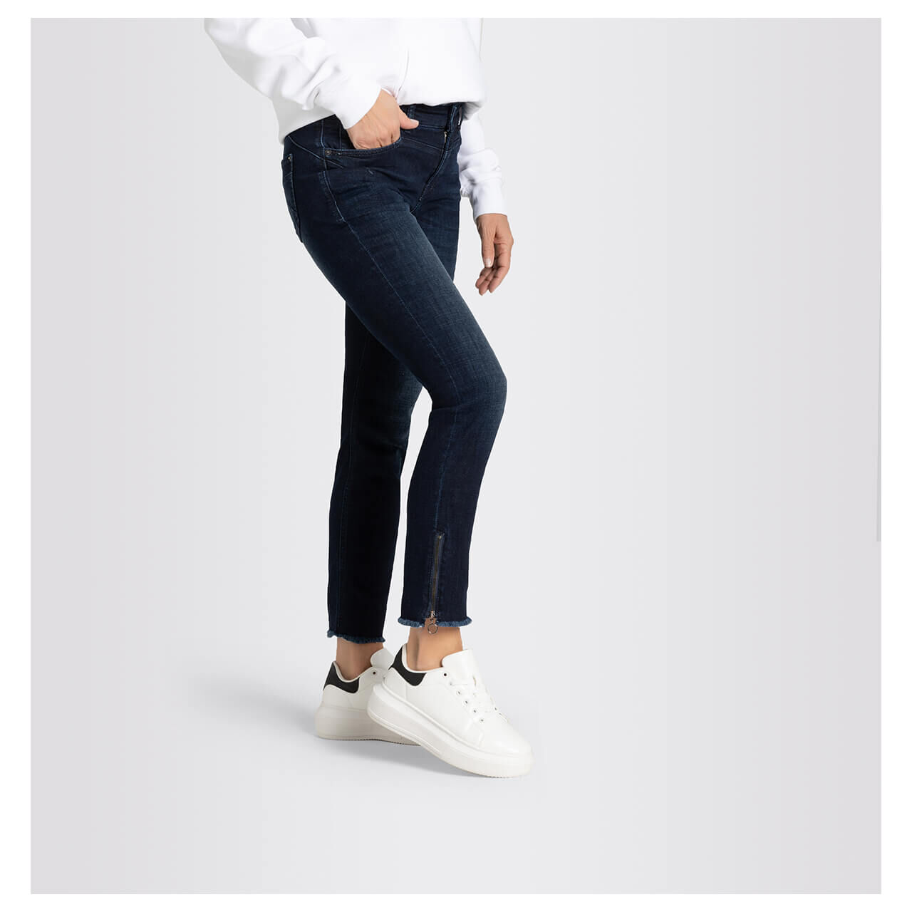 MAC Rich Slim 7/8 Jeans dark authentic blue MAC Rich Slim 7/8 Jeans dark authentic blue