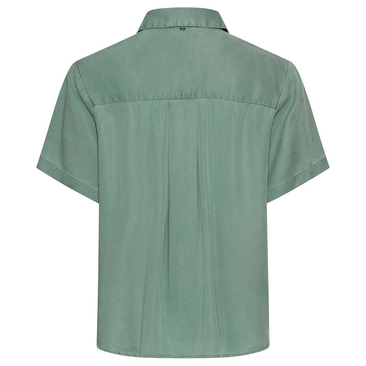 Damen Kurzarm Bluse von Camel active in Jadegrün, Rückansicht