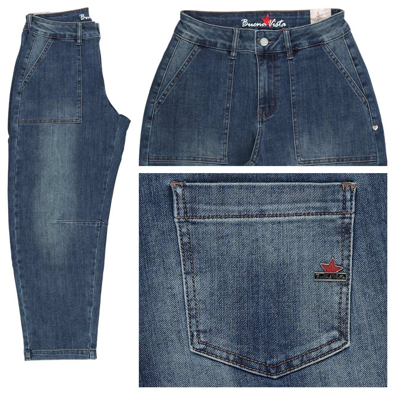 Buena Vista Barrel Worker 7/8 Stretch Denim Jeans sapphire denim