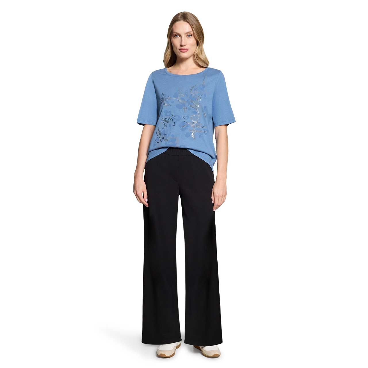 Damen T-Shirt von Betty Barclay in Blau mit Print, Ganzkörperansicht