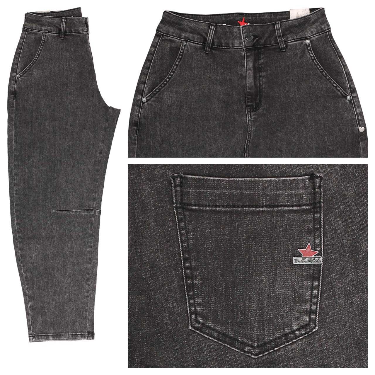 Buena Vista Barrel 7/8 Stretch Denim Jeans black denim