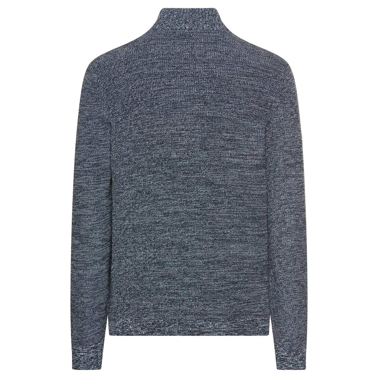 Herren Strickjacke von Camel active in der Farbe Blau meliert, Rückansicht