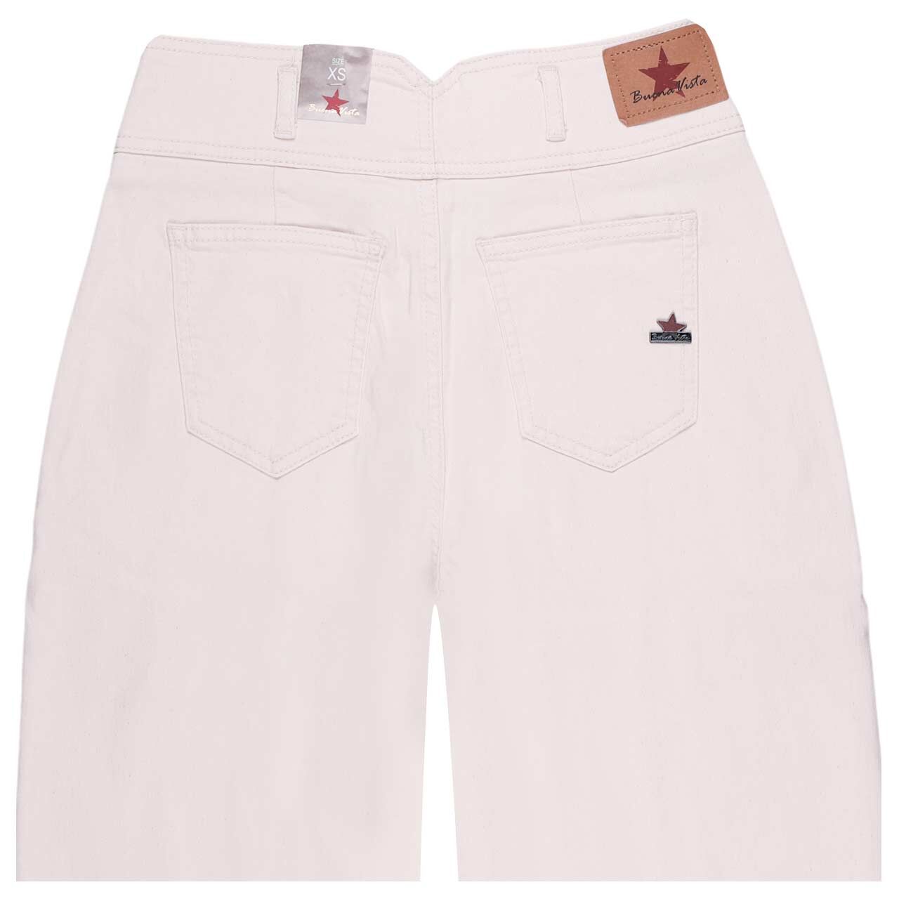 Damen Baumwollhose Liv Palazzo 7/8 Stretch Cotton von Buena Vista in Beige, detaillierte Rückansicht