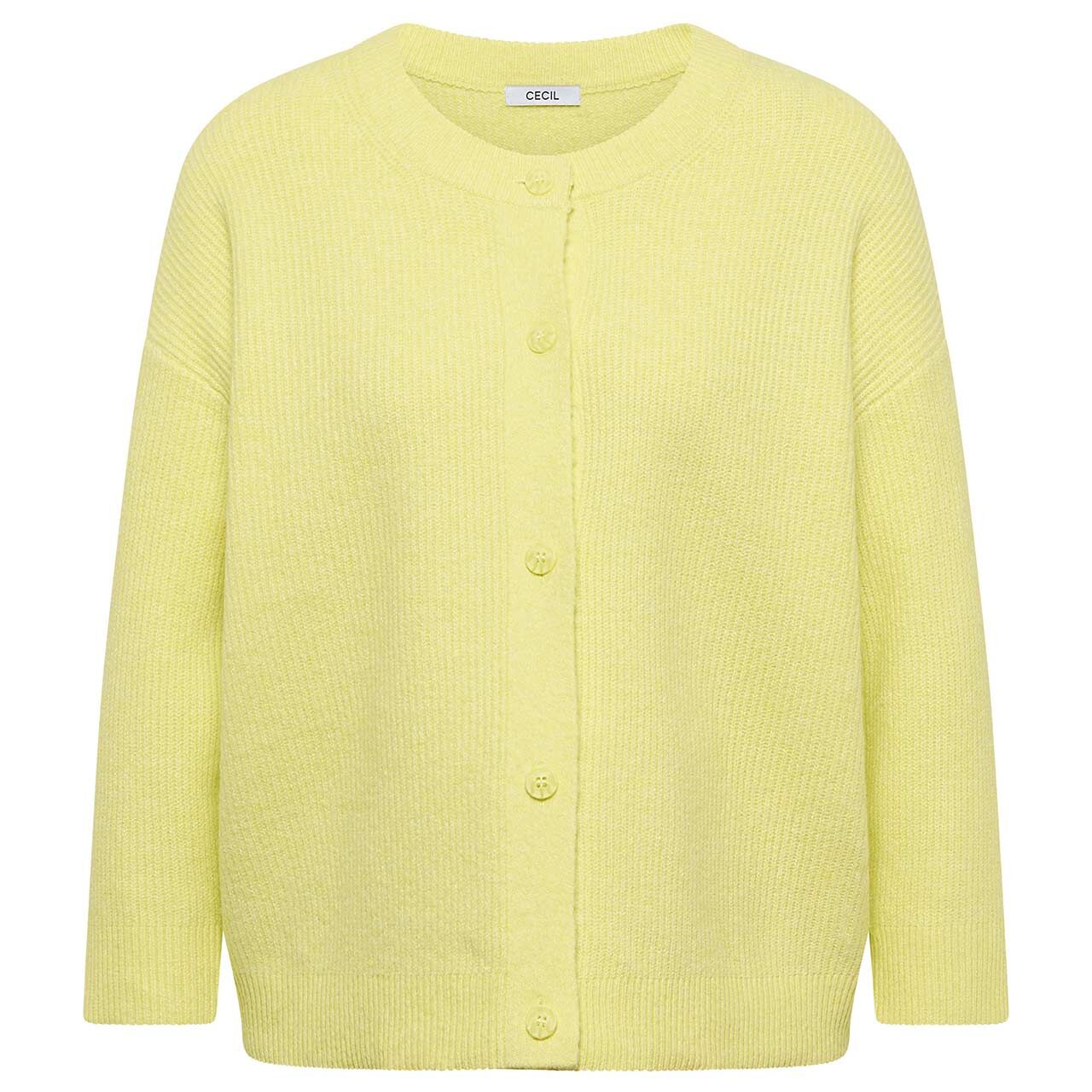 Cecil Damen Strickjacke Short Cardigan iced yellow melange