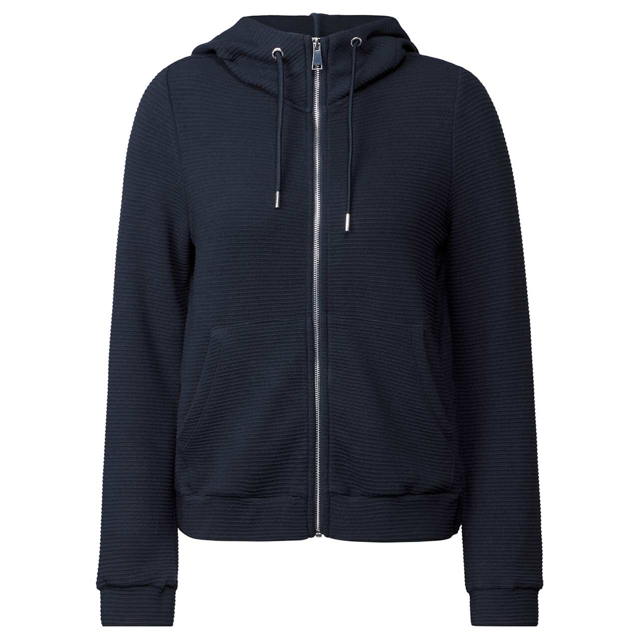 Cecil Damen Sweatjacke Allover Structure universal blue