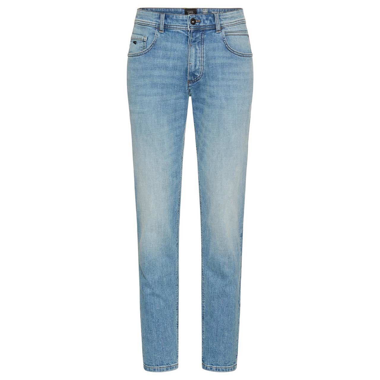 Herrenjeans Stretch Houston fleXXX von Camel active in Hellblau angewaschen, Vorderansicht